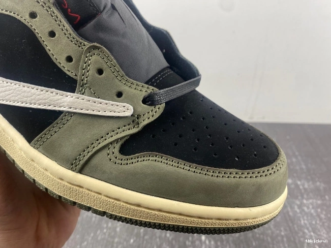 Rep TBK 1 AIR X OLIVE' SP 'BLACK LOW DM7866-002 OG TRAVIS JORDAN SCOTT 0819
